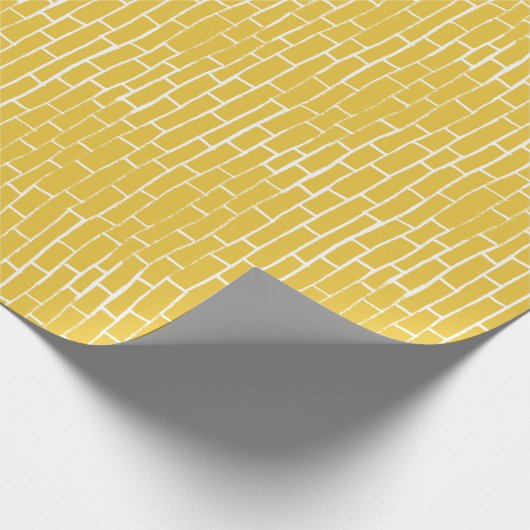 Brick Road - Geel en transparant Cadeaupapier (Hoek)