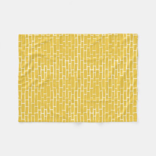 Brick Road - Geel en transparant Fleece Deken (Voorkant (Horizontaal))