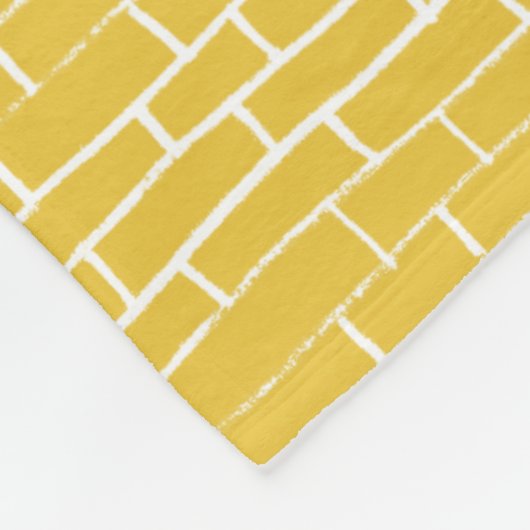 Brick Road - Geel en transparant Fleece Deken (Hoek)