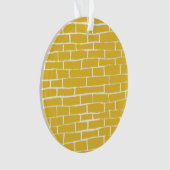 Brick Road - Geel en transparant Ornament (voorkant)