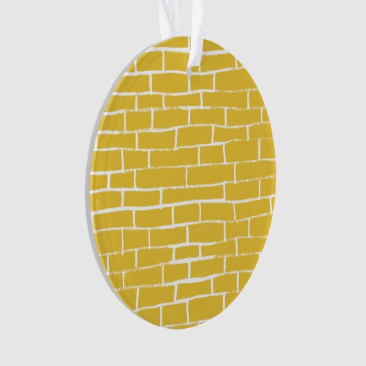 Brick Road - Geel en transparant Ornament (voorkant)