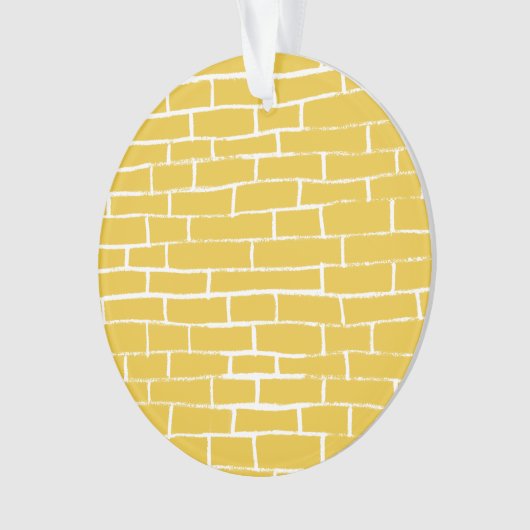 Brick Road - Geel en transparant Ornament (voorkant)