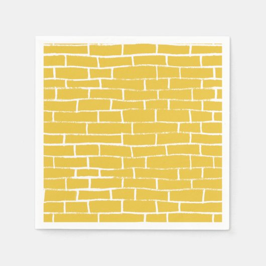 Brick Road - Geel en transparant Servet (Voorkant)