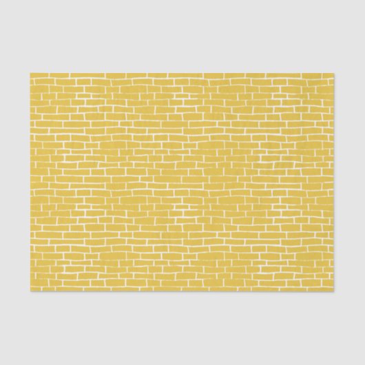 Brick Road - Geel en transparant Tissuepapier (Voorkant)