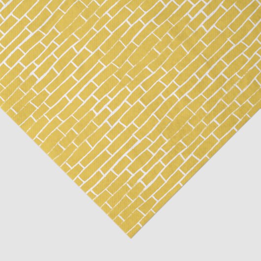 Brick Road - Geel en transparant Tissuepapier (Detail)
