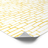 Brick Road - transparant en geel Poster (Hoek)