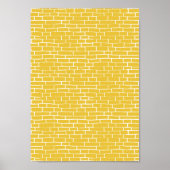 Brick Road - Yellow & transparent Poster (Voorkant)