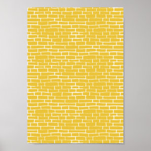 Brick Road - Yellow & transparent Poster