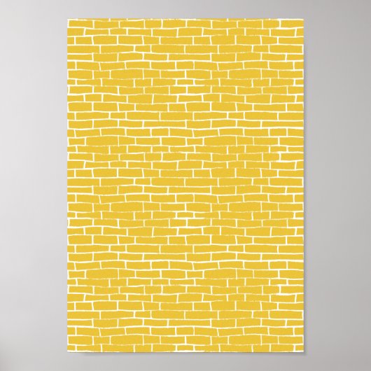 Brick Road - Yellow & transparent Poster (Voorkant)