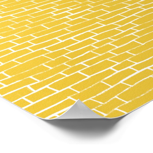 Brick Road - Yellow & transparent Poster (Hoek)