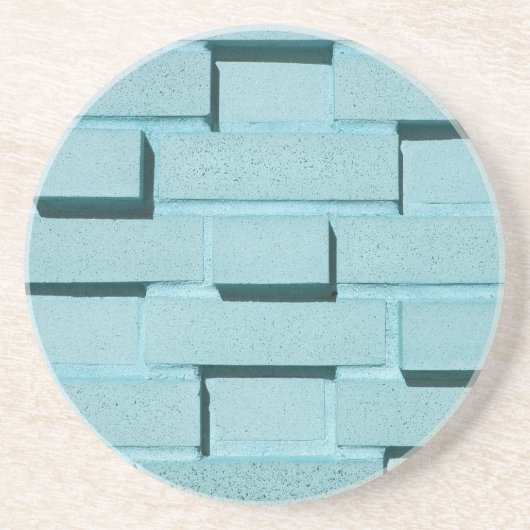 Brick, Rock, Stone Series—Aqua Brick Onderzetter (Voorkant)