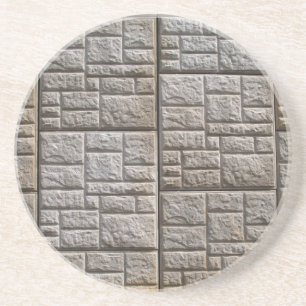 Brick, Rock, Stone Series—Concrete gebatterde muur Zandsteen Onderzetter