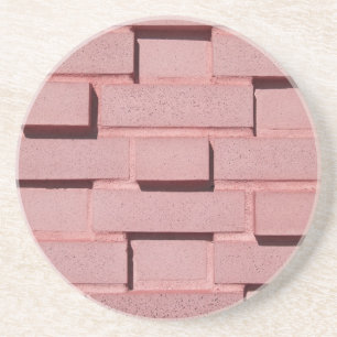 Brick, Rock, Stone Series—Pink Brick Onderzetter