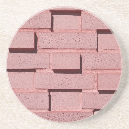 Brick, Rock, Stone Series—Pink Brick Onderzetter (Voorkant)