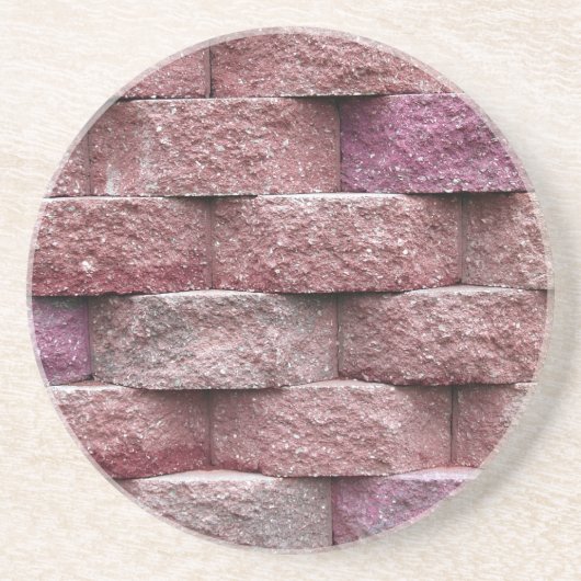 Brick, Rock, Stone Series—Roze Stone Onderzetter (Voorkant)