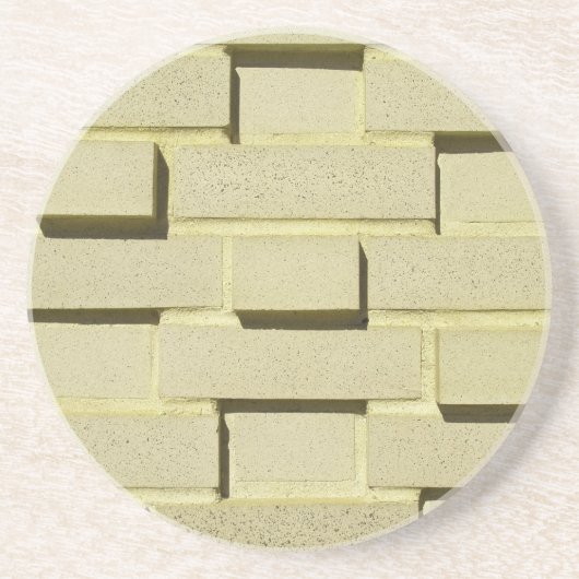 Brick, Rock, Stone Series—Tan Brick Onderzetter (Voorkant)