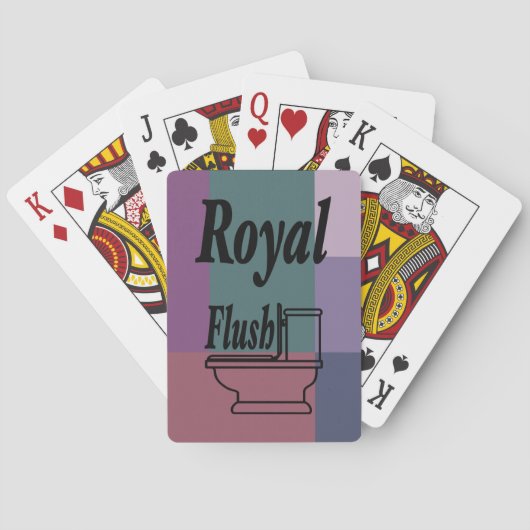 Brick Roze Paars Blauw Groen Blok Druk Pokerkaarten (Achterkant)