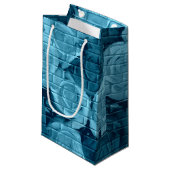 Brick-Rozen 01 Light Blue-Small Gift Bag Klein Cadeauzakje (Voorkant Gekanteld)