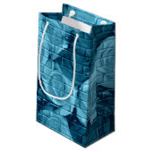 Brick-Rozen 01 Light Blue-Small Gift Bag Klein Cadeauzakje (Achterkant Gekanteld)