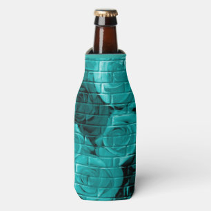 Brick Rozen 03 Blauwgroen-Drink fles koeler-Koozie Flesjeskoeler