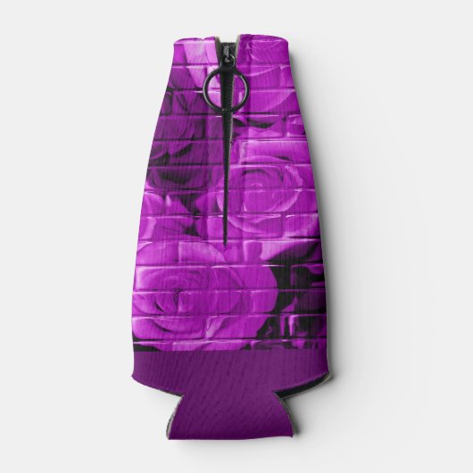 Brick Rozen-04-Paars-Drink flesje koeler-Koozie Flesjeskoeler (Achterkant)