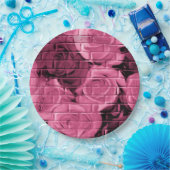 Brick-Rozen 10 Plum-Paper Borden Papieren Bordje (Feest)