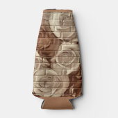 Brick Rozen-13-bruin-Drink flesje koeler-Koozie Flesjeskoeler (Voorkant)