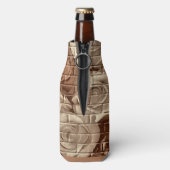 Brick Rozen-13-bruin-Drink flesje koeler-Koozie Flesjeskoeler (Fles Achterkant)
