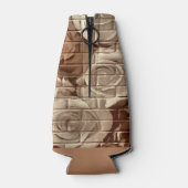 Brick Rozen-13-bruin-Drink flesje koeler-Koozie Flesjeskoeler (Achterkant)