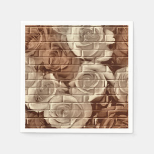 Brick-Rozen 13 Cocktail uit bruinpapier Servet