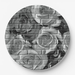 Brick-Rozen 15 Blk-Borden met whitepaper Papieren Bordje
