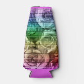 Brick Rozen-16-RegenboogDrink Fles Cooler-Koozie Flesjeskoeler (Voorkant)