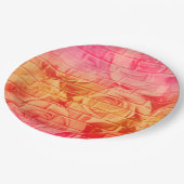 Brick-Rozen 17 Roze limonade-Papieren Borden Papieren Bordje (Gekanteld)