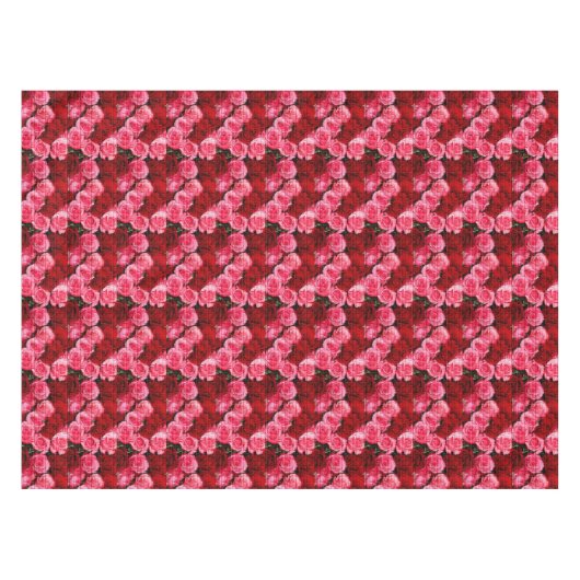 BRICK ROZEN, PINK-RED-52x70 KATOENTABLETTE Tafelkleed (Voorkant (Horizontaal))