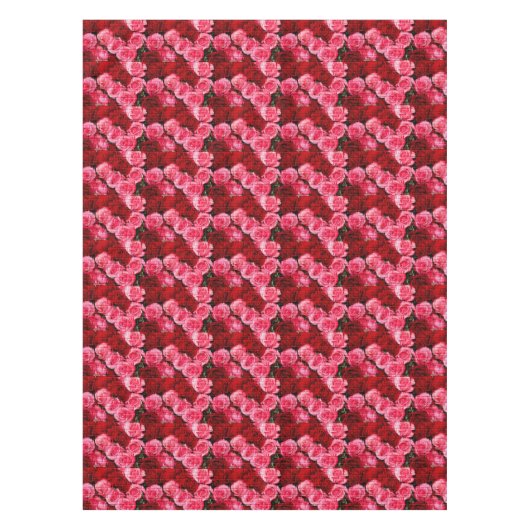 BRICK ROZEN, PINK-RED-52x70 KATOENTABLETTE Tafelkleed (Voorkant)