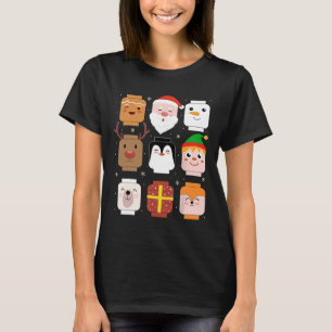 Brick Santa Elf Friends Christmas Boys Me T-shirt