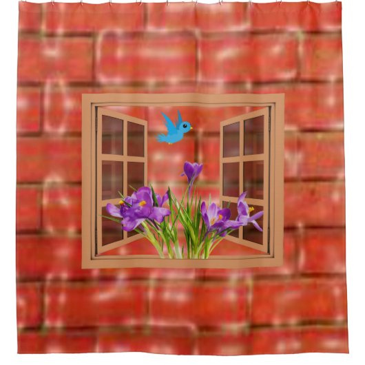 Brick Shower Curtain Douchegordijn (Voorkant)