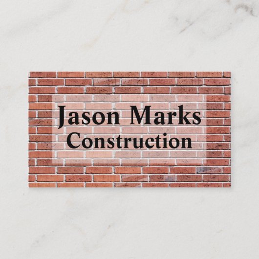 Brick Slabs Pattern Wall Masonry Visitekaartje (Voorkant)