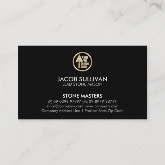 Brick Stone Mason Construction Visitekaartje (Voorkant)
