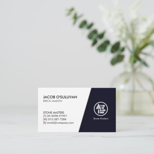 Brick Stone Mason Construction Visitekaartje (Staand voorkant)
