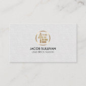 Brick Stone Mason Masonry Construction Visitekaartje (Voorkant)