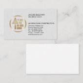 Brick Stone Mason Masonry Construction Visitekaartje (Voorkant / Achterkant)