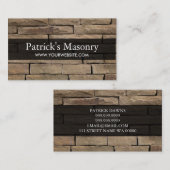 Brick Stone Masonry Construction Visitekaartje (Voorkant / Achterkant)