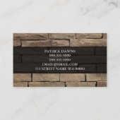 Brick Stone Masonry Construction Visitekaartje (Achterkant)