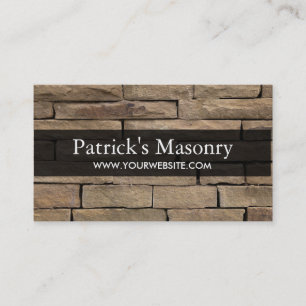 Brick Stone Masonry Construction Visitekaartje