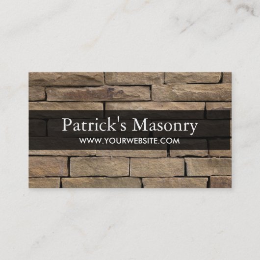 Brick Stone Masonry Construction Visitekaartje (Voorkant)