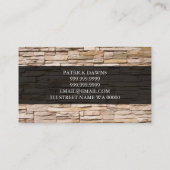 Brick Stone Masonry Construction Visitekaartje (Achterkant)