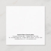 Brick Stone metselwerk constructie Vierkante Visitekaartje (Achterkant)