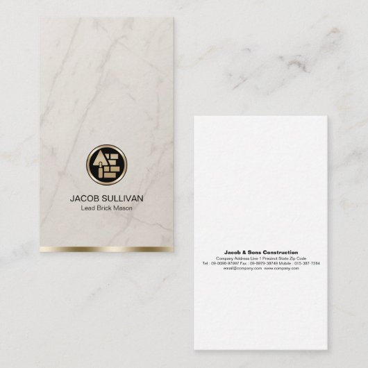 Brick Stone metselwerk constructie Visitekaartje (Voorkant / Achterkant)