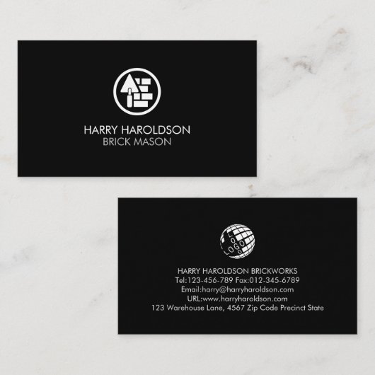 Brick Stone metselwerk constructie Visitekaartje (Voorkant / Achterkant)